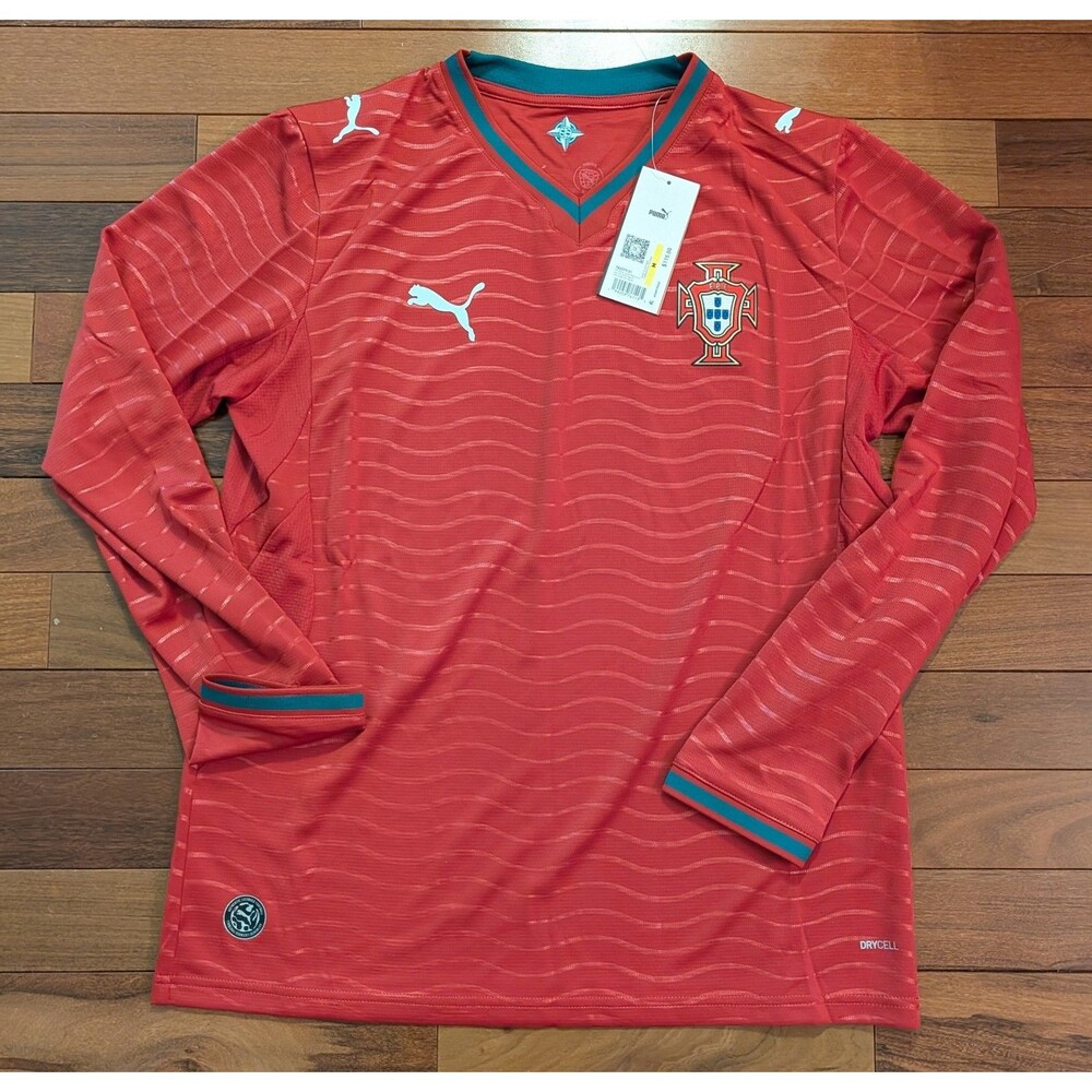 Puma Portugal 2026 World Cup Home Soccer Futbol Jersey LS Mens Medium NWT
